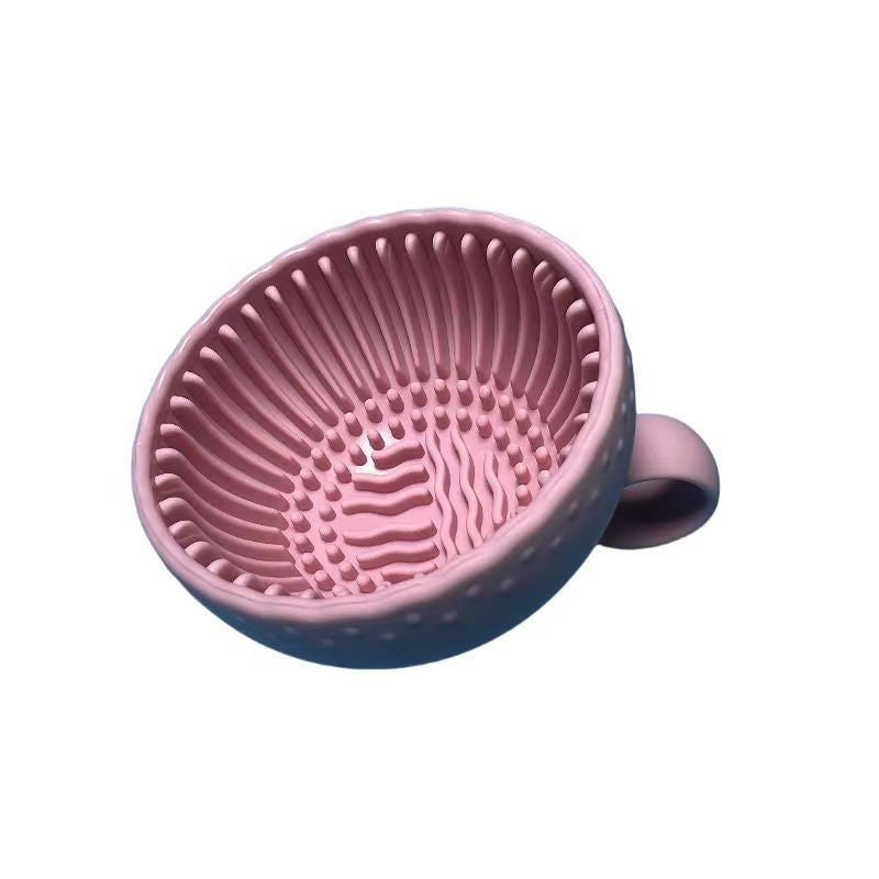 Makeup Brush Cleaner Folding Powder Puff Cleaning Bowl Eyeshadow Brushes Wash Clean Mat Beauty Tools Soft Silicone Scrubber Box - myETYN