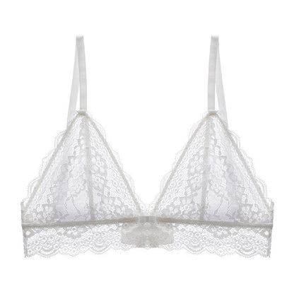 Summer Breathable Lace Sexy Lingerie Wireless Ultra Thin Triangle Cup Bra Bralette - myETYN