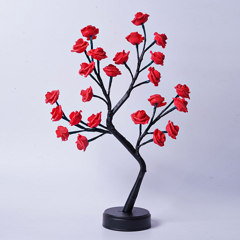 USB-Powered Fairy Rose Tree Table Lamp - Ideal Gift for Wedding, Valentine, and Christmas Decor - myETYN