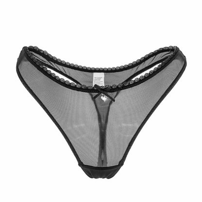 Weisi Honey Silk Ultra Thin Transparent Mesh T Back Ladies T Shaped Panties - myETYN