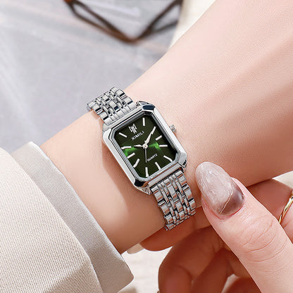 Fashion Simple Square Steel Strap Women's Watch