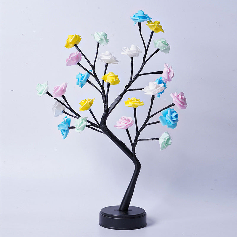 USB-Powered Fairy Rose Tree Table Lamp - Ideal Gift for Wedding, Valentine, and Christmas Decor - myETYN