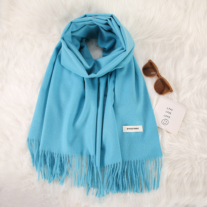 Women's Stylish Double-Sided Cashmere Tassel Scarf - myETYN