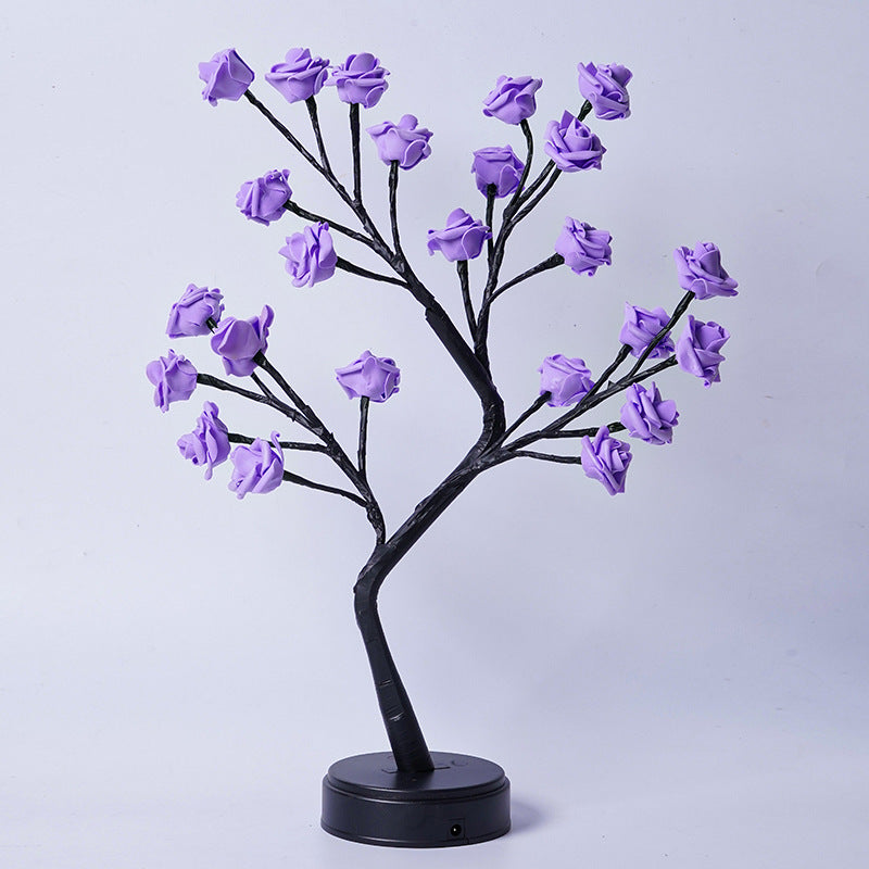 USB-Powered Fairy Rose Tree Table Lamp - Ideal Gift for Wedding, Valentine, and Christmas Decor - myETYN