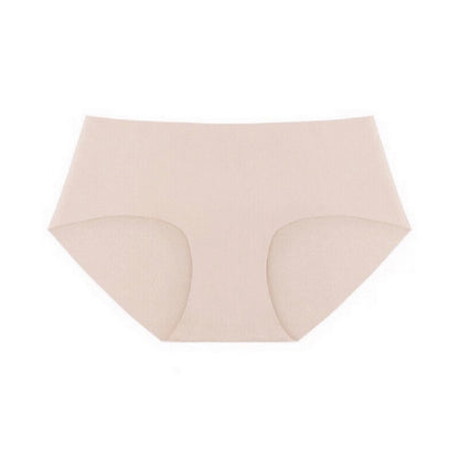 Korean Seamless Underwear Women Mid Length Low Waist Hip Wrapped Simple Nude Feel Comfortable Women Briefs Panties - myETYN