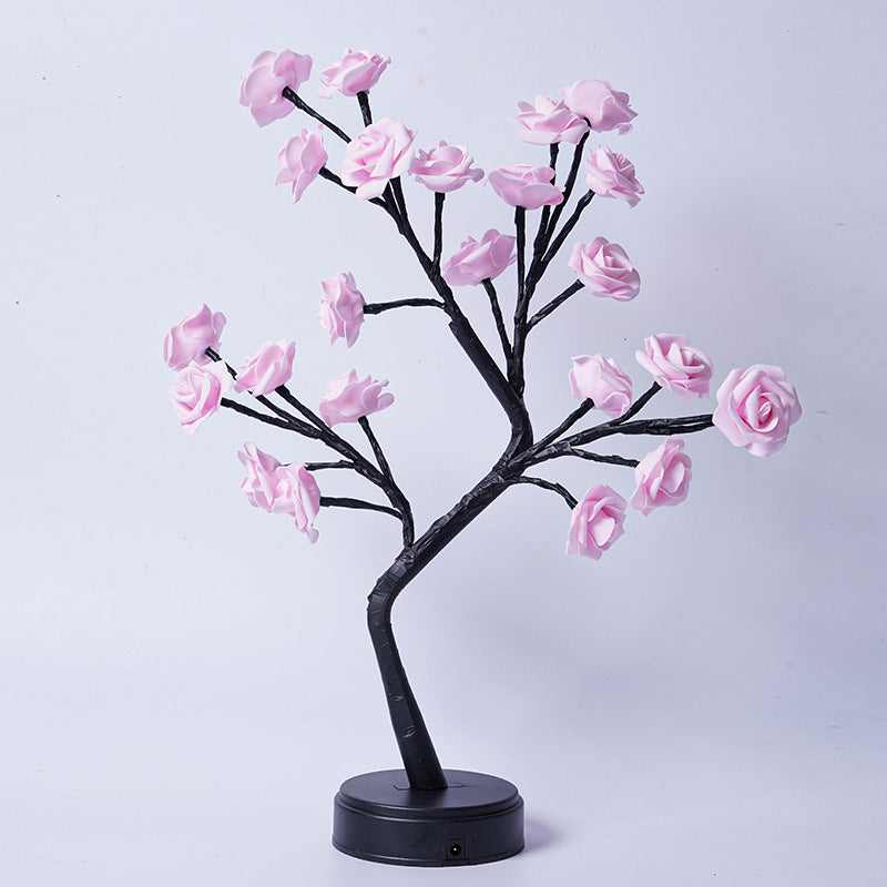 USB-Powered Fairy Rose Tree Table Lamp - Ideal Gift for Wedding, Valentine, and Christmas Decor - myETYN