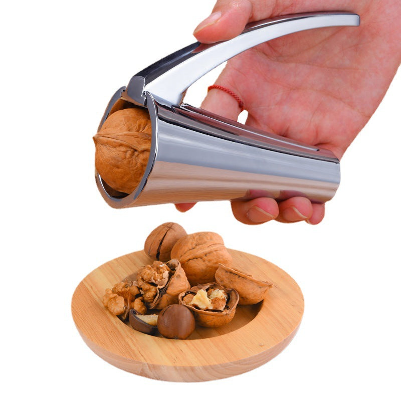 Zinc Alloy Pecan Nut Cracker Walnut Nutcracker Pine Cascanueces Sheller Funnel Frosted Grips Pliers Clamp Kitchen Gadgets - myETYN