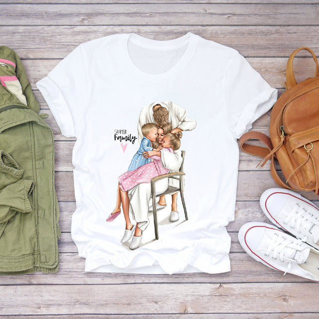 Parent-Child Matching T-Shirts for Mothers and Ladies myETYN