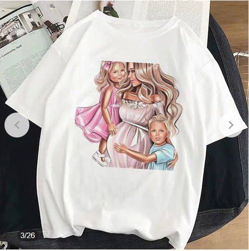 Parent-Child Matching T-Shirts for Mothers and Ladies myETYN