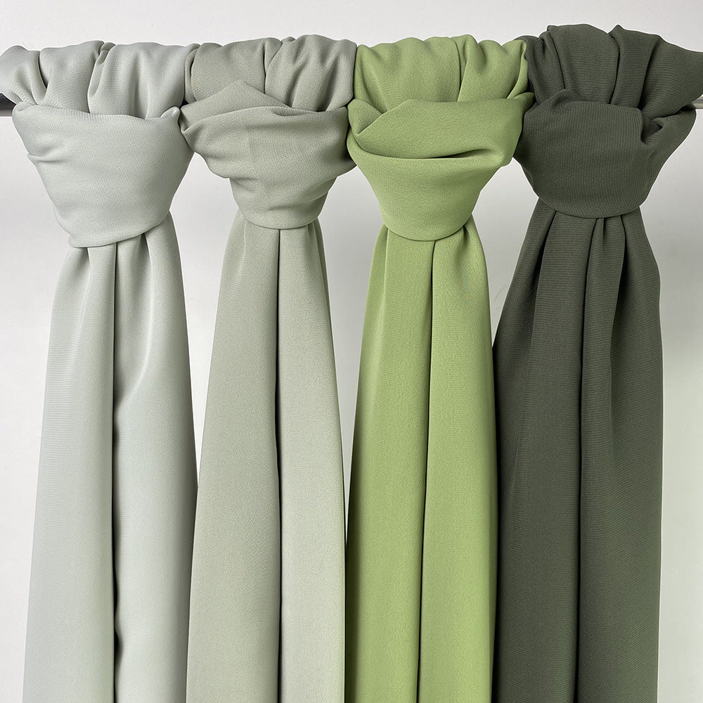 Pleated Satin Chiffon Women's Scarf myETYN