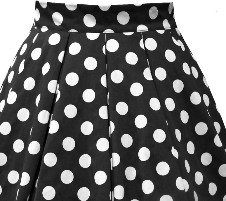 Polka dot pleated skirt myETYN