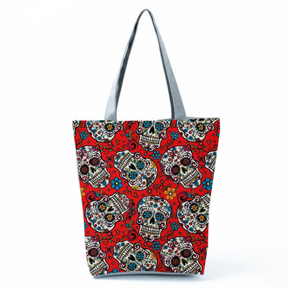 Portable Large Capacity Skull Printed Handbag myETYN