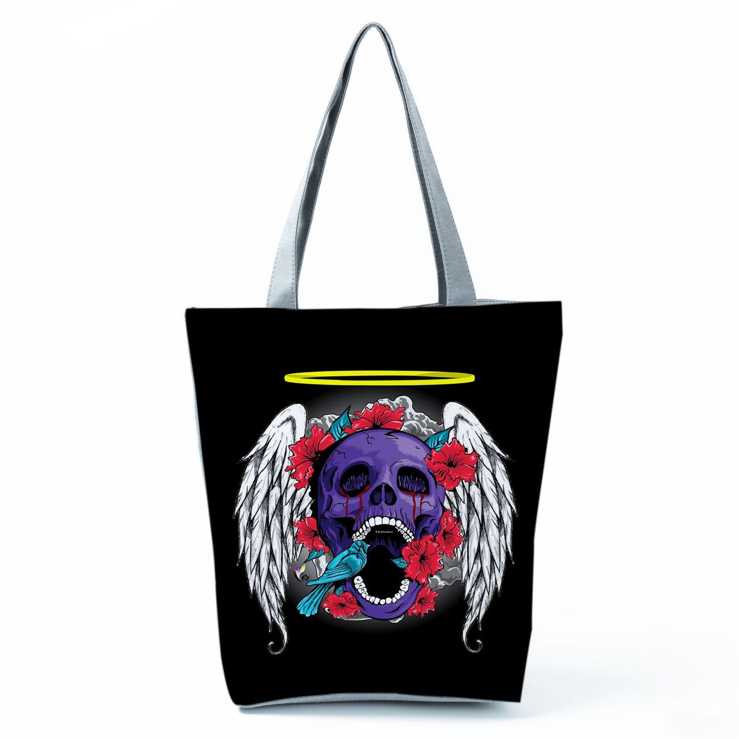 Portable Large Capacity Skull Printed Handbag myETYN