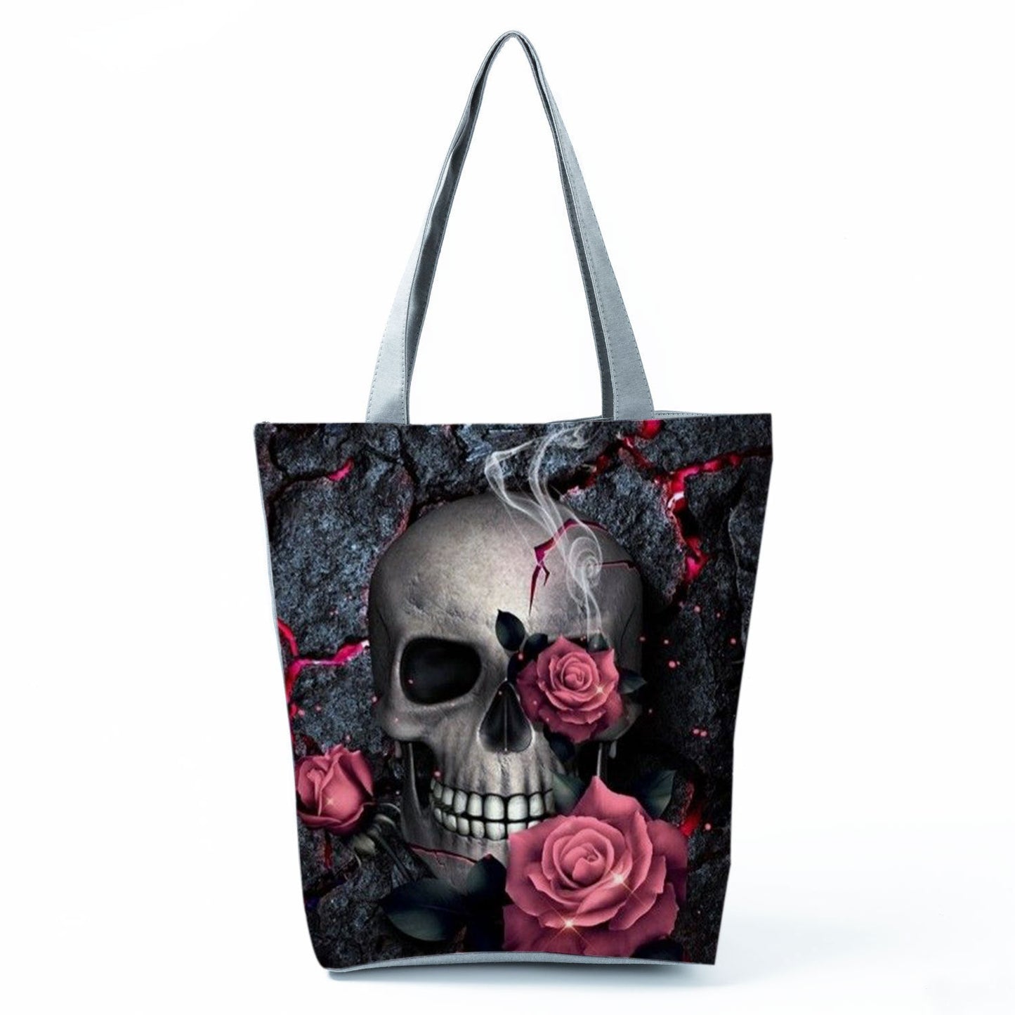 Portable Large Capacity Skull Printed Handbag myETYN