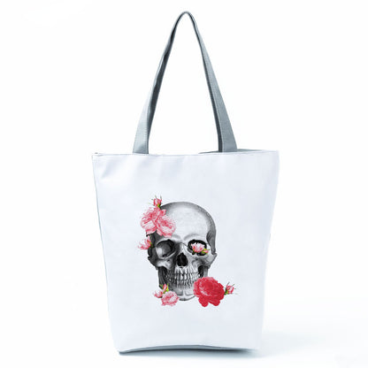 Portable Large Capacity Skull Printed Handbag myETYN