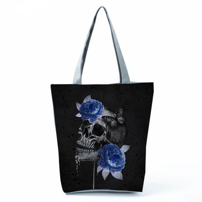 Portable Large Capacity Skull Printed Handbag myETYN