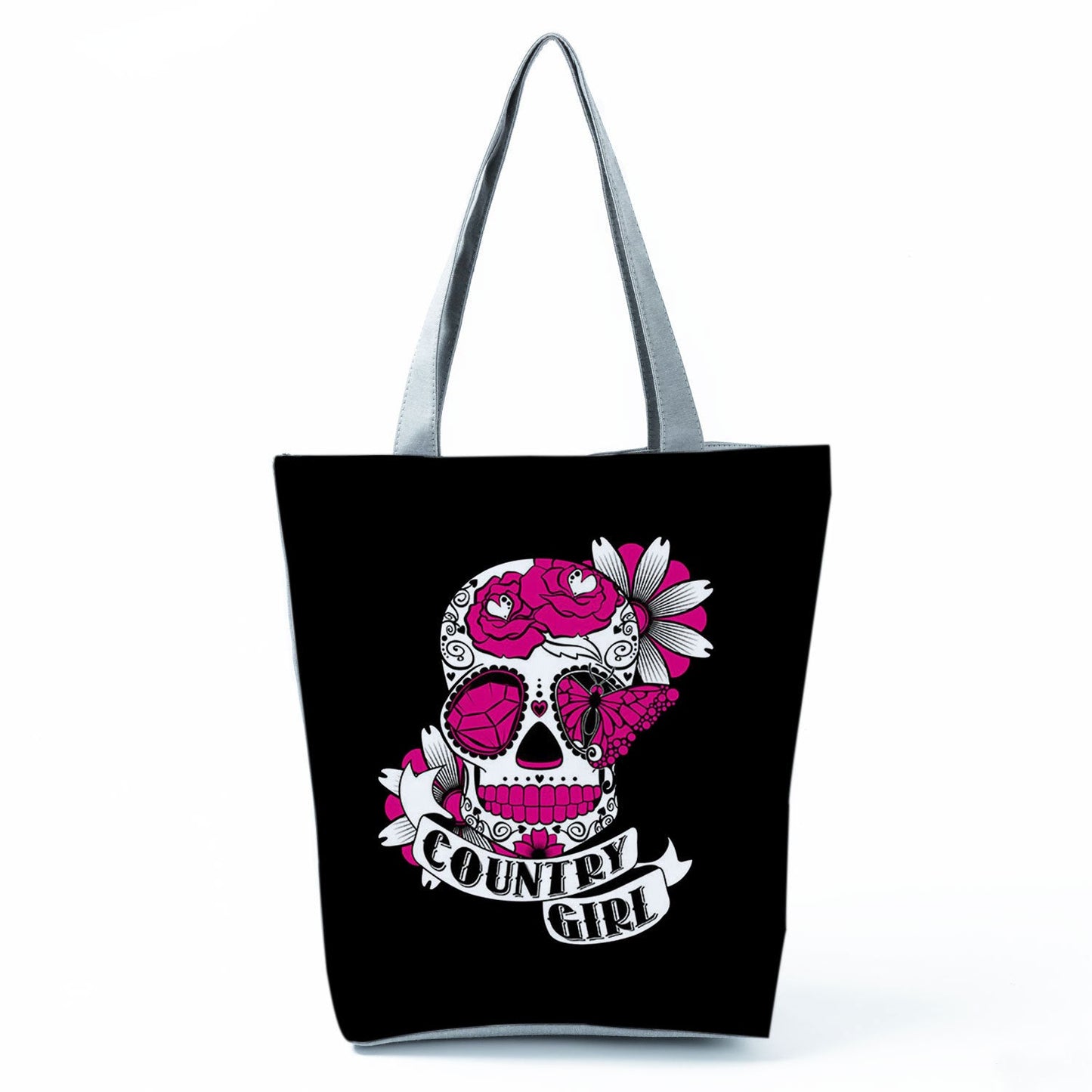 Portable Large Capacity Skull Printed Handbag myETYN