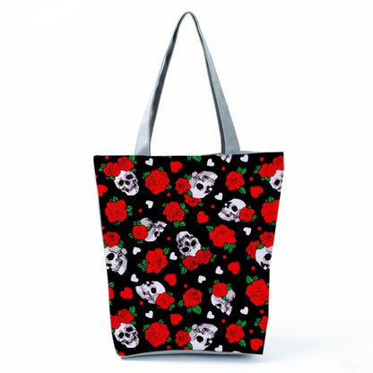 Portable Large Capacity Skull Printed Handbag myETYN