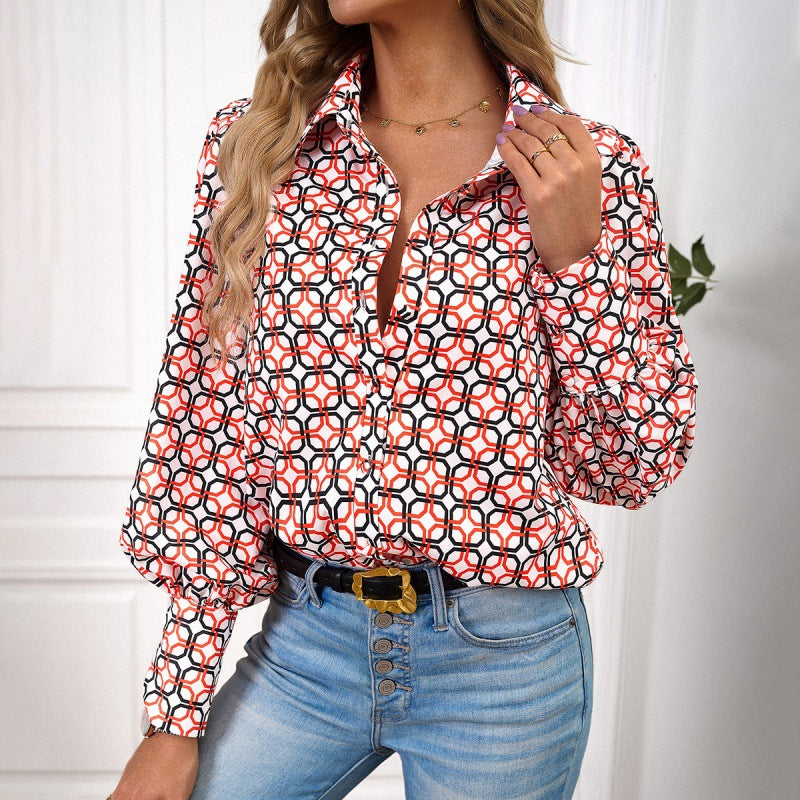 Printed Women's Long-sleeve Shirts myETYN