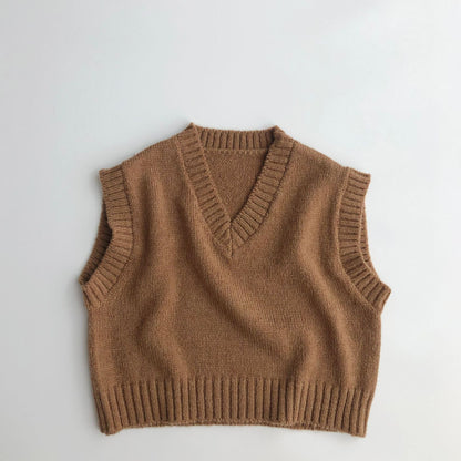 Pullover Knit Artistic Mohair Vest myETYN