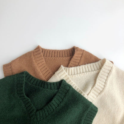 Pullover Knit Artistic Mohair Vest myETYN