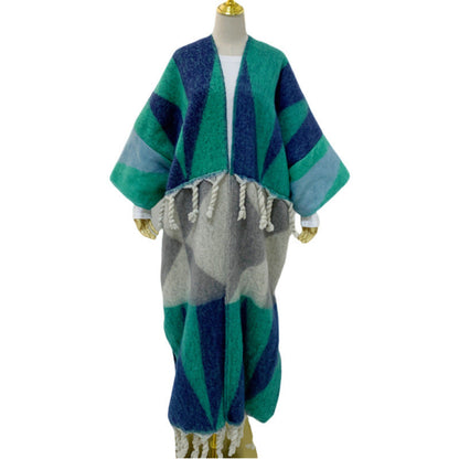 RETRO Geometric Double-sided Color Matching Robe For Women myETYN