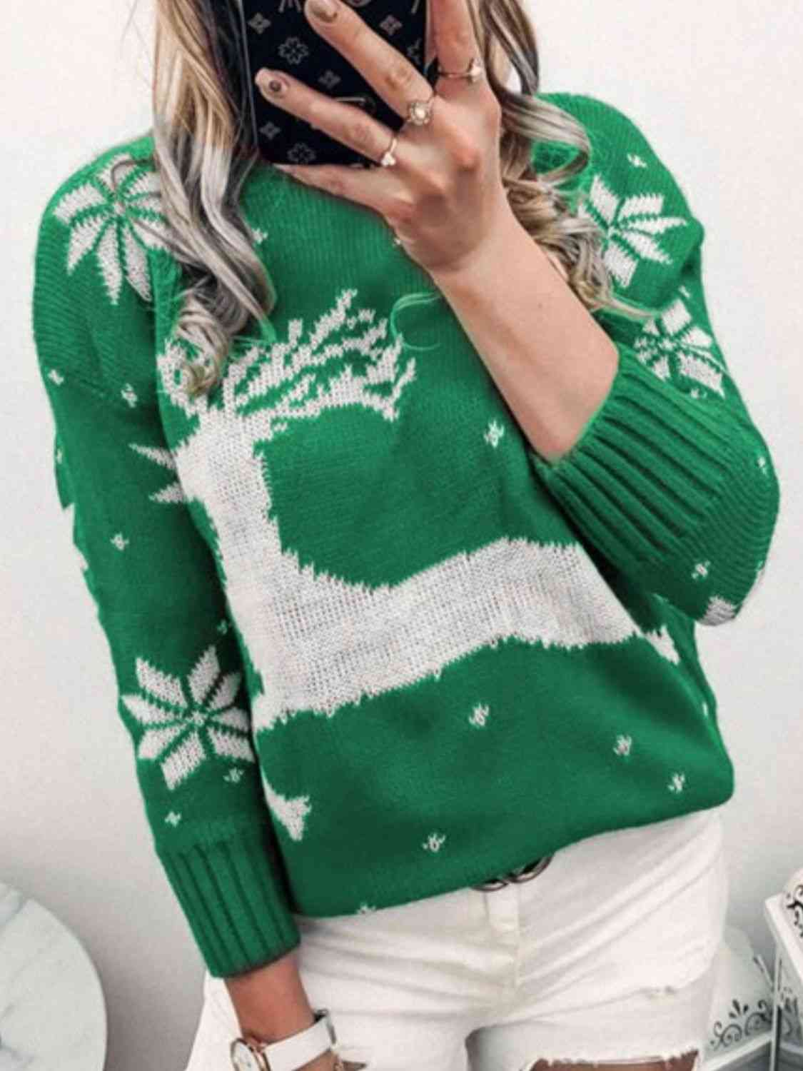 Reindeer & Snowflake Sweater myETYN