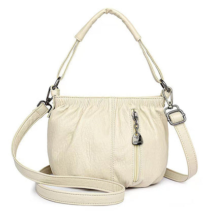 Retro Pleated Design Bucket Bag Fashion All-match Shoulder Messenger Bags For Women Handbag myETYN