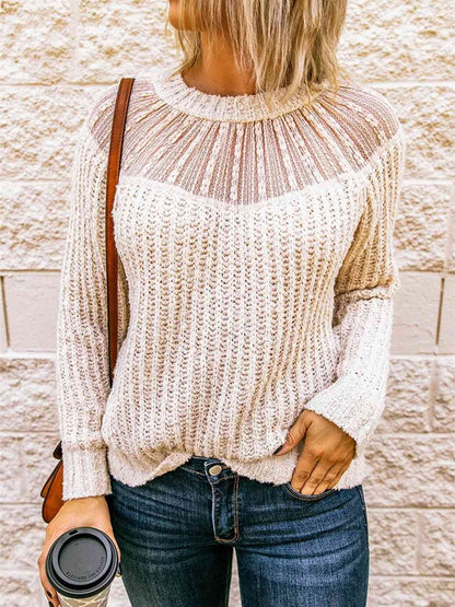 Round Neck Rib-Knit Sweater myETYN