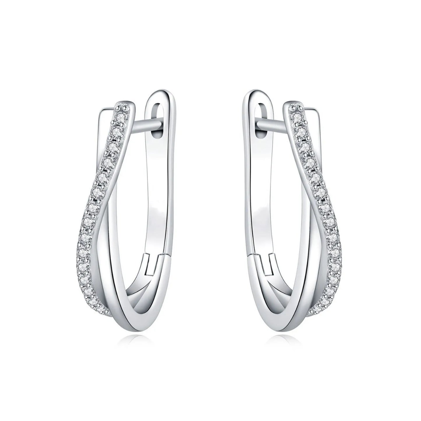 925 Sterling Silver Twisted Star Hoop Earrings – Fine Jewelry Gift for Women
