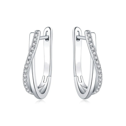 925 Sterling Silver Twisted Star Hoop Earrings – Fine Jewelry Gift for Women