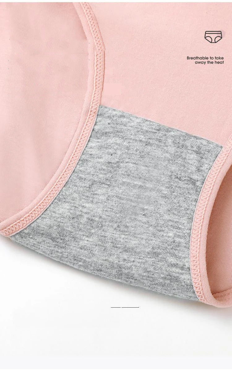 4-Pack Women’s Menstrual Panties – Leak-Proof High-Waist Cotton Period Underwear (Soft & Breathable Briefs)