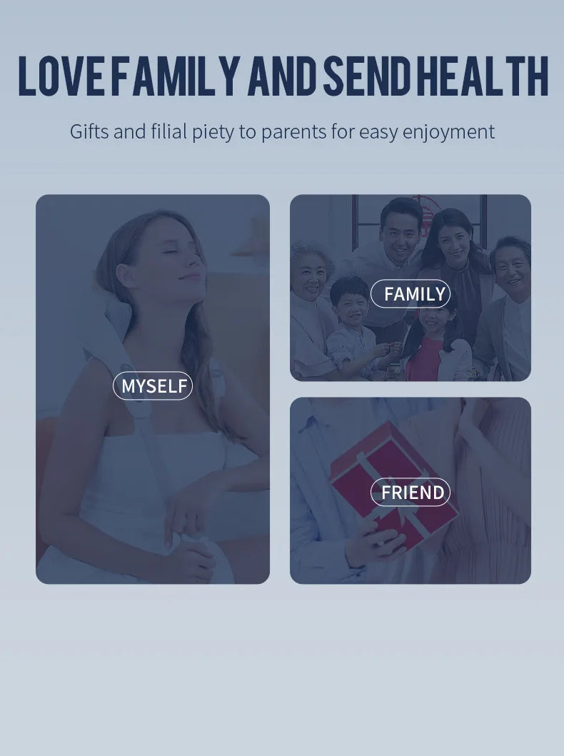 Foreverlily™ 26W Wireless Neck & Shoulder Massager – Deep Kneading Shiatsu with Heat