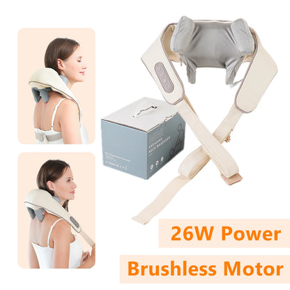 Foreverlily™ 26W Wireless Neck & Shoulder Massager – Deep Kneading Shiatsu with Heat