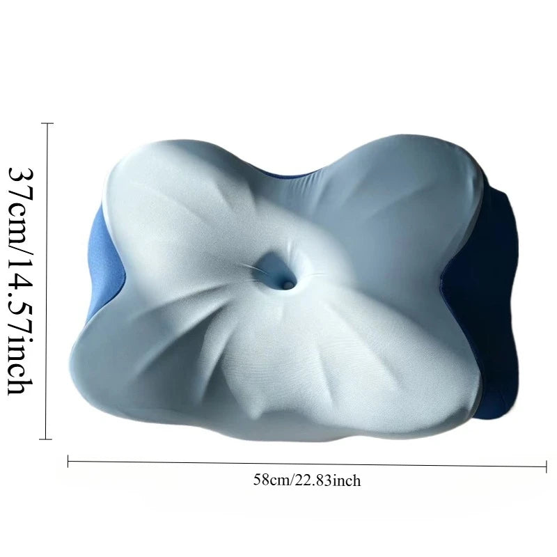 Ergonomic Support Memory Foam Pillow Cervical Neck Pillow for Neck Pain Relief, Suitable for Side and Stomach Sleepers