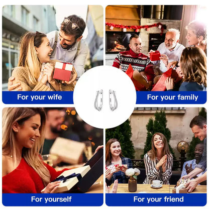 925 Sterling Silver Twisted Star Hoop Earrings – Fine Jewelry Gift for Women