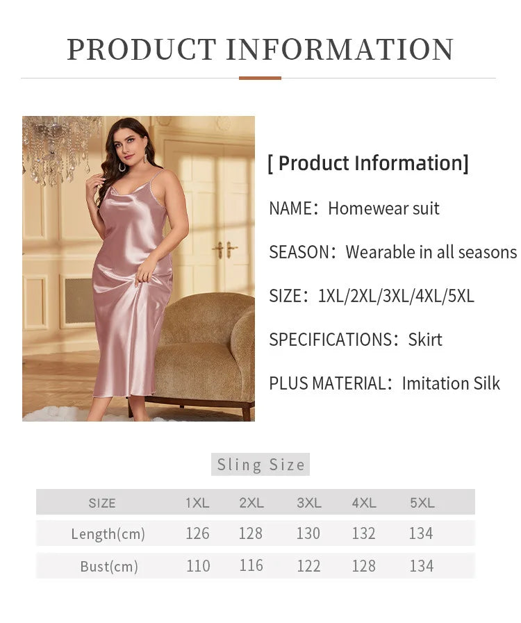 1Pcs Plus Size Cross Border Loose Casual Sexy Dress Summer Thin Fashion Printed Women's Home Sleepwear Comfortable