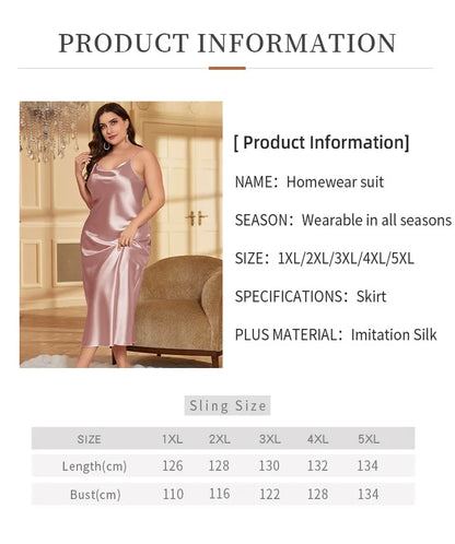 1Pcs Plus Size Cross Border Loose Casual Sexy Dress Summer Thin Fashion Printed Women's Home Sleepwear Comfortable