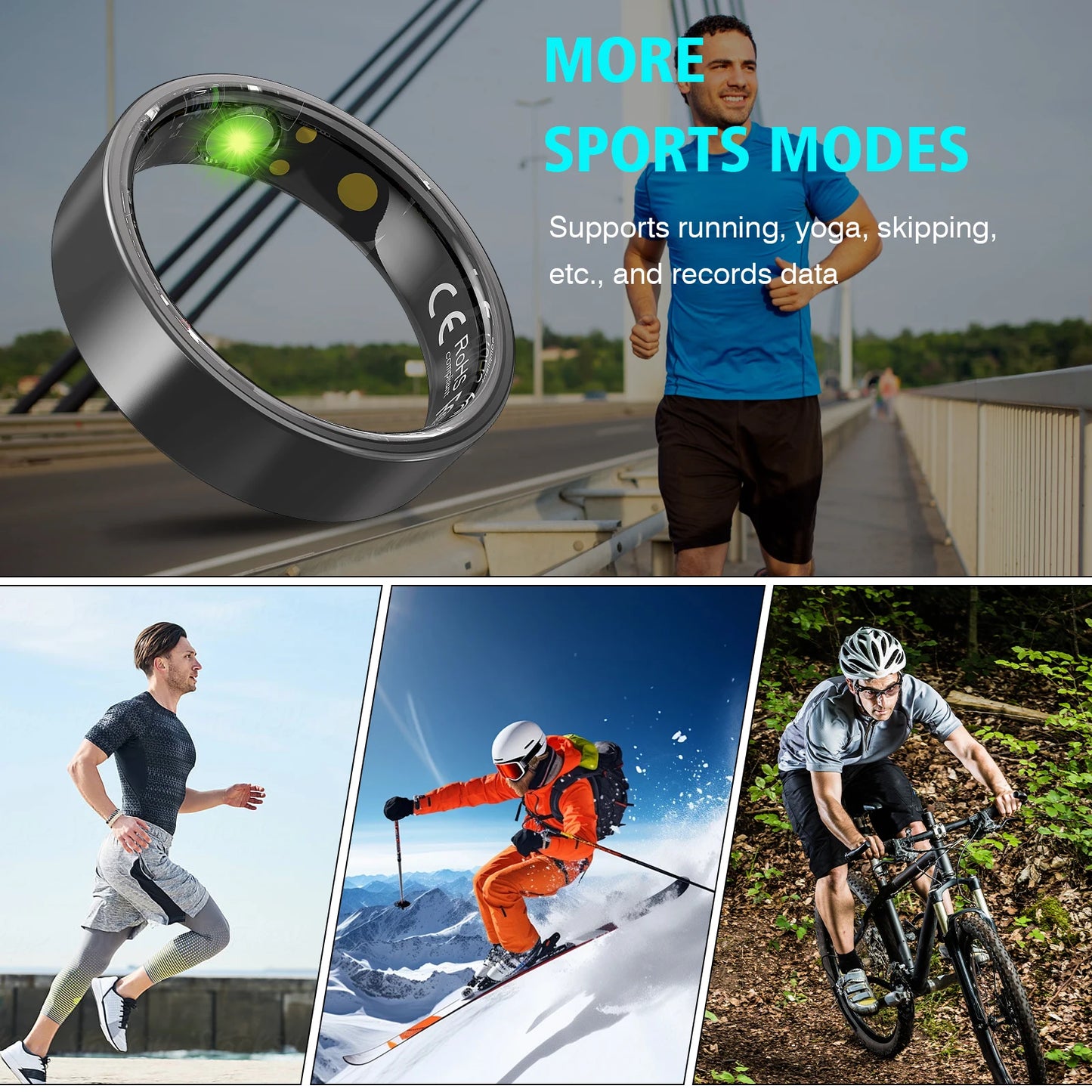 Smart Ring – Sleep & Activity Tracker, iPhone & Android Compatible