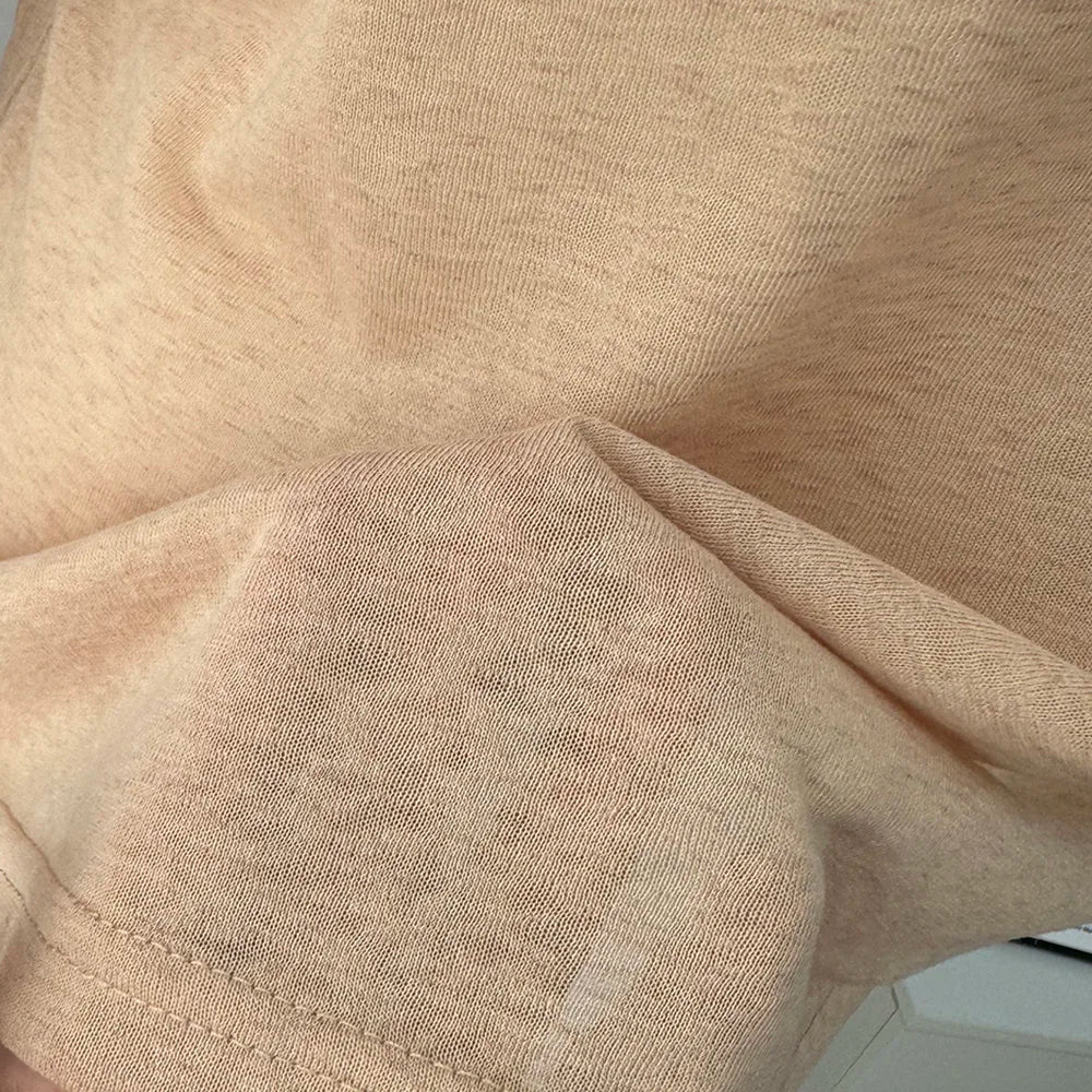 Women’s Soft Knit Long Sleeve T-Shirt – Casual Loose Fit Basic Top for Summer & Autumn