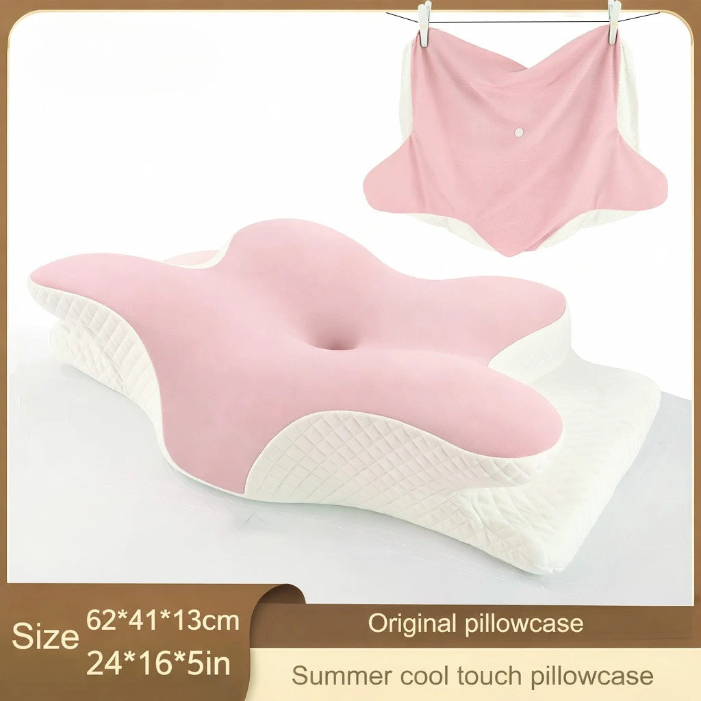 Memory Foam Pillowcase Cervical Pillowcase Pillow Protector Bedding Pillow Cases Cover Cooling Fabric Portable Home Summer Gift