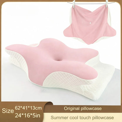 Memory Foam Pillowcase Cervical Pillowcase Pillow Protector Bedding Pillow Cases Cover Cooling Fabric Portable Home Summer Gift