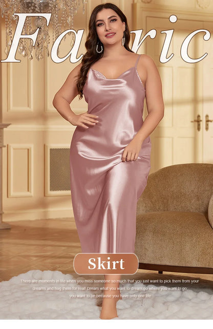 1Pcs Plus Size Cross Border Loose Casual Sexy Dress Summer Thin Fashion Printed Women's Home Sleepwear Comfortable