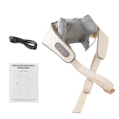 Foreverlily™ 26W Wireless Neck & Shoulder Massager – Deep Kneading Shiatsu with Heat