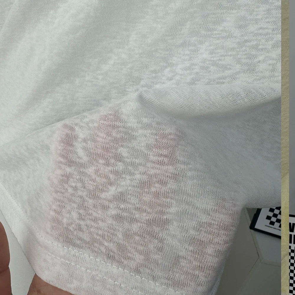 Women’s Soft Knit Long Sleeve T-Shirt – Casual Loose Fit Basic Top for Summer & Autumn