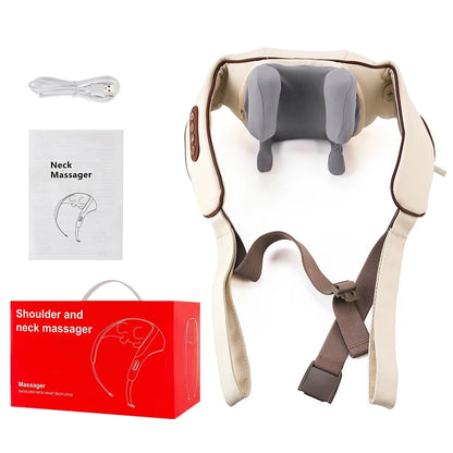 Foreverlily™ 26W Wireless Neck & Shoulder Massager – Deep Kneading Shiatsu with Heat