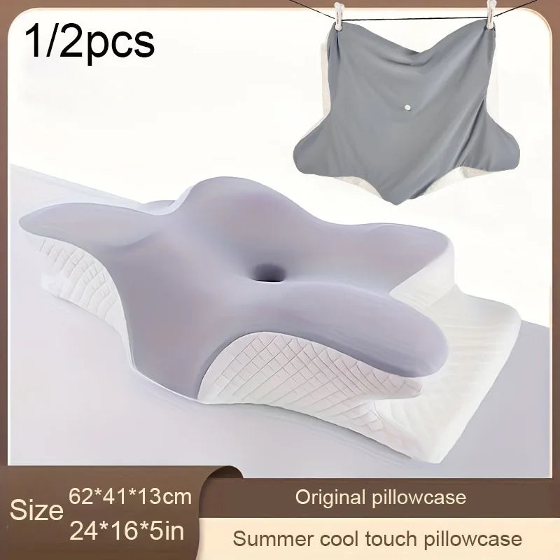 Memory Foam Pillowcase Cervical Pillowcase Pillow Protector Bedding Pillow Cases Cover Cooling Fabric Portable Home Summer Gift