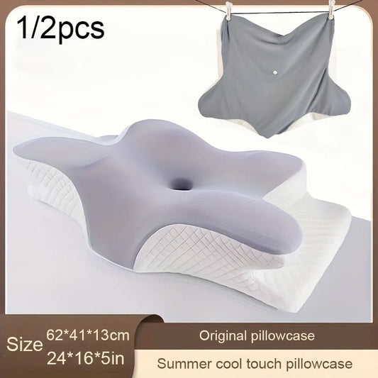 Memory Foam Pillowcase Cervical Pillowcase Pillow Protector Bedding Pillow Cases Cover Cooling Fabric Portable Home Summer Gift