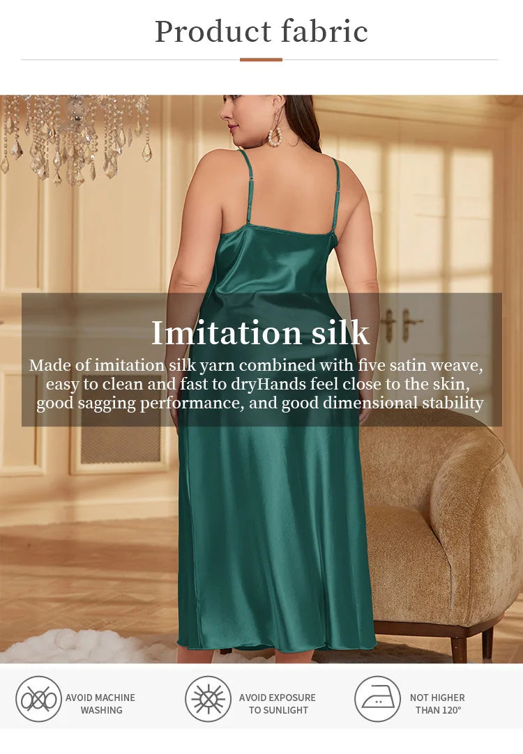 1Pcs Plus Size Cross Border Loose Casual Sexy Dress Summer Thin Fashion Printed Women's Home Sleepwear Comfortable