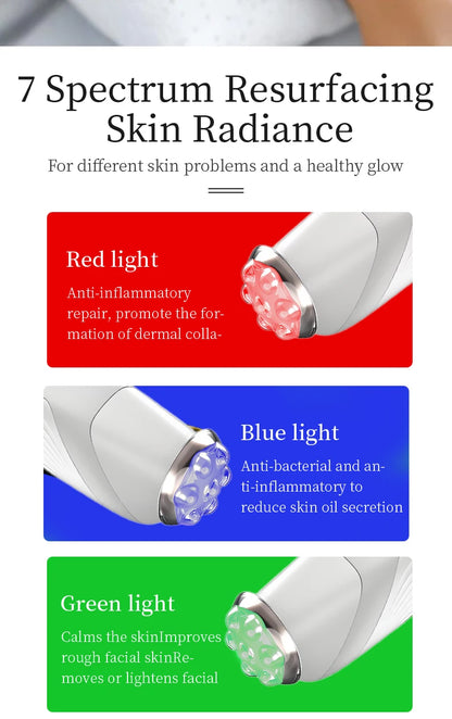 RF Facial Beauty Device with LED Photon Therapy